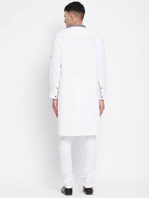 White plain pure cotton men-kurtas 5