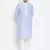 Blue plain pure cotton men-kurtas