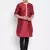 Red plain dupion silk men-kurtas