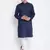 Blue plain pure cotton men-kurtas