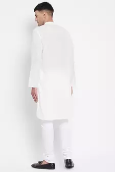White plain pure cotton men-kurtas