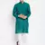 Green plain pure cotton men-kurtas