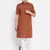 Brown plain pure cotton men-kurtas