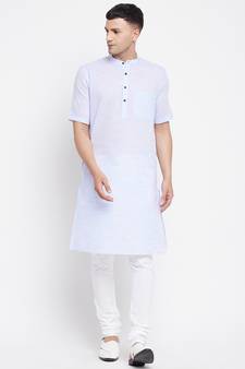 Black plain pure cotton men-kurtas
