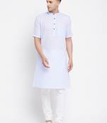 Black plain pure cotton men-kurtas