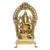 eCraftIndia Lord Ganesha Sitting on Throne Brass Handcrafted Idol