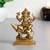 eCraftIndia Lord Ganesha sitting on Mushak Brass Handcrafted Idol