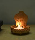 e craft india lord buddha tea light holder - gold color