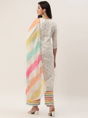 White self design cotton salwar 4