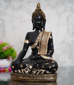 EcraftIndia Decorative Buddha Statue – Handcrafted, Black, 12×5 cm