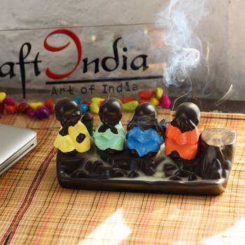 Handcrafted   4 Meditating Buddha For Home Decor| fice Decor| Christmas Decor| Diwali Decor| Vaastu Decor| Fengshui 1