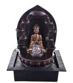 eCraftIndia Black Textured Lord Buddha With Crystal Ball Water Fountain