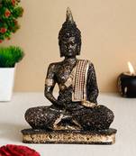 e craft india golden & black buddha sculpture
