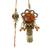 (Combo of 2) Designer Rakhi Lumba Set Orange Floral/Pearl Designs Rakhi For Brother And Bhabhi
