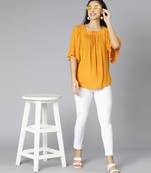 Mustard color women casual top