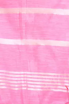 This is   Pink Blended Silk soft saree with geometric motiff from Charukriti