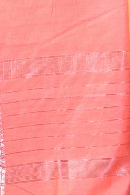 This is   Orange Blended Silk saree with temple border from Charukriti 4