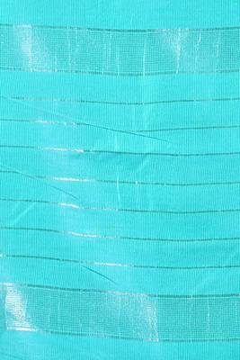 This is   Sea Green Blended Silk saree with temple border from Charukriti 4