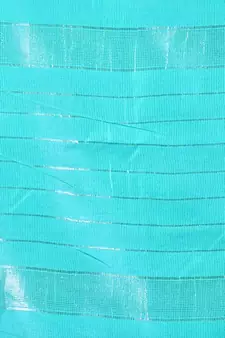 This is   Sea Green Blended Silk saree with temple border from Charukriti