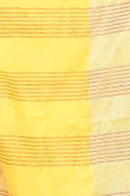 This is   Yellow Blended Silk soft saree with textured design from Charukriti 4