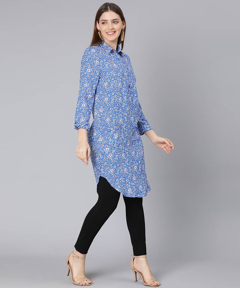 Mustard floral print long women tuinc