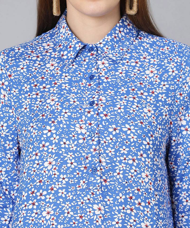 Mustard floral print long women tuinc