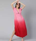 Pink Tie dye effect Women Beachwear Dress