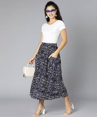 Bluezy floral print elasticated women skirt 1