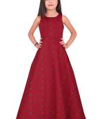 Kids Red Long Gown For Girls 
