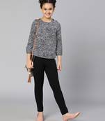 Tropical print newest girl top