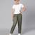 Gleam olive elasticated  girl pant