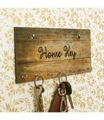 eCraftIndia Home Key Theme Wooden Key Holder with 7 Hooks