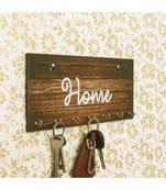 eCraftIndia Home Theme Wooden Key Holder with 7 Hooks
