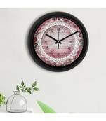 eCraftIndia Designer Round Analog Black Wall Clock