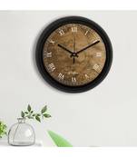 eCraftIndia Designer Round Analog Black Wall Clock