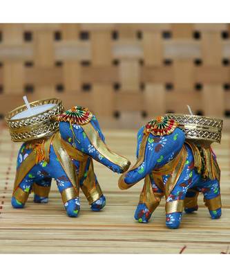 eCraftIndia Elephant Design Handcrafted Tea Light Holder 1