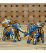 eCraftIndia Elephant Design Handcrafted Tea Light Holder