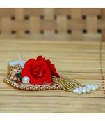 eCraftIndia Floral and Stone Work Design Handcrafted Tea Light Holder