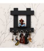 eCraftIndia Lord Ganesha Wooden Keyholder with 5 Key Knobs
