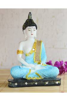 eCraftIndia Blue Buddha Decorative Showpiece - 24 cm