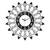 eCraftIndia Diamond Series Flower Design Iron Wall Clock