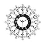 eCraftIndia Diamond Series Flower Design Iron Wall Clock