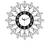eCraftIndia Diamond Series Flower Design Iron Wall Clock