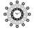 eCraftIndia Diamond Series Flower Design Iron Wall Clock