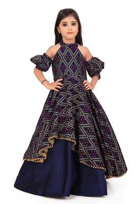 Kids Blue Gown For Girls  1
