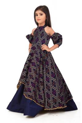 Kids Blue Gown For Girls  3