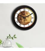 eCraftIndia Designer Round Analog Black Wall Clock