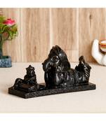 eCraftIndia Lord Ganesha Sitting With Mushak Handcrafted Decorative Polyresin Figurine
