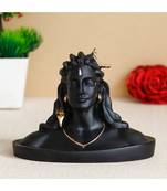 eCraftIndia Black Adiyogi Lord Shiva Handcrafted Polyresin Figurine