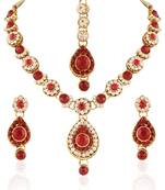 Marvellous Gold Plated Australian Diamond Stone  Necklace Set